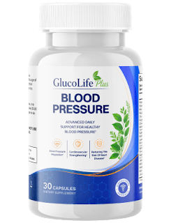 GlucoLife+ Blood Pressure Support Capsules bottle, 30 capsules